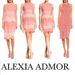 ❤️ SEE SALE! *Alexia Admor Pink and White Lace Midi Dress*